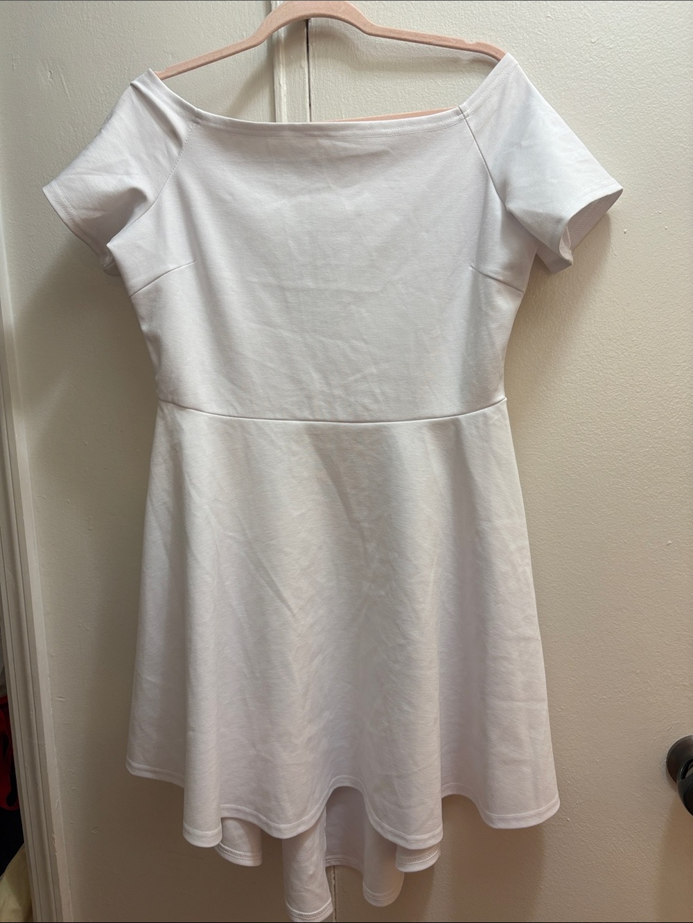 NWT Sarin Mathews Classic White Off-Shoulder Midi Dress XXL